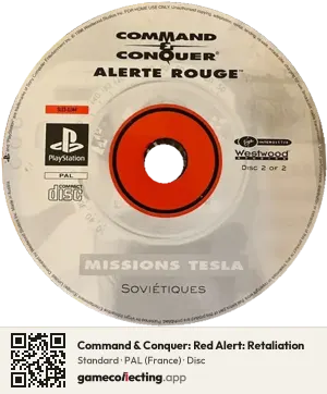Command & Conquer: Red Alert: Retaliation PlayStation, PAL disc