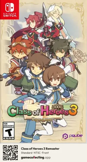 Class of Heroes 3 Remaster Nintendo Switch, NTSC box front