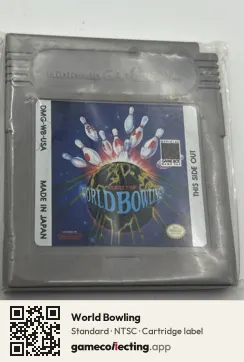 World Bowling Game Boy, NTSC cartridge label