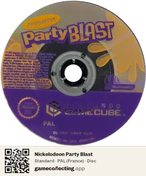 Nickelodeon Party Blast Nintendo GameCube, PAL disc