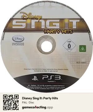 Disney Sing It: Party Hits PlayStation 3, PAL disc