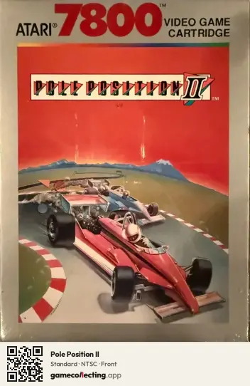 Pole Position II Atari 7800, NTSC box front