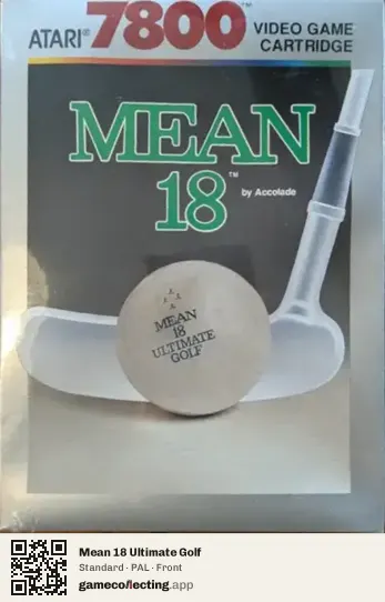 Mean 18 Ultimate Golf Atari 7800, PAL box front