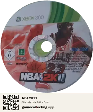NBA 2K11 Xbox 360, PAL disc