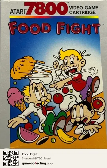 Food Fight Atari 7800, NTSC box front