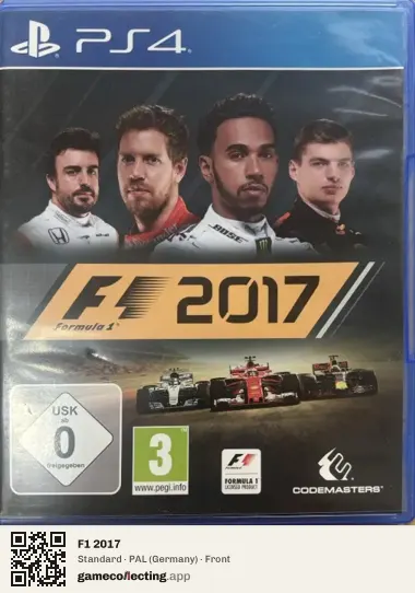 F1 2017 PlayStation 4, Germany box front