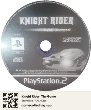 Knight Rider: The Game PlayStation 2, PAL disc