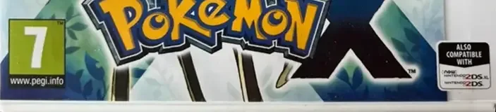 Pokémon X, the PEGI square on its front