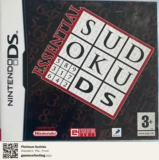 Platinum Sudoku Nintendo DS, PAL box front