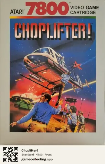 Choplifter! Atari 7800, NTSC box front