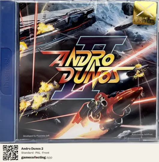 Andro Dunos 2 Sega Dreamcast, PAL box front
