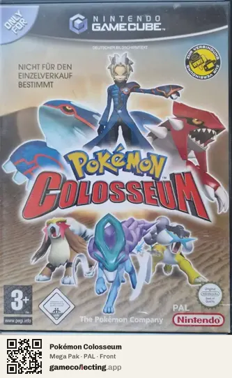Pokémon Colosseum Nintendo GameCube, PAL box front