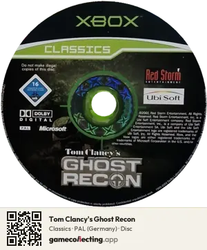 Tom Clancy's Ghost Recon Xbox, PAL disc
