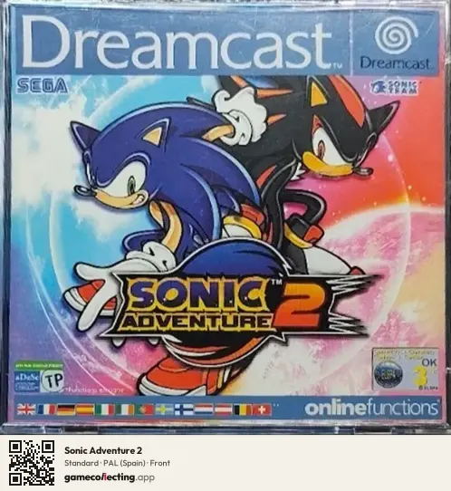 Sonic Adventure 2 Sega Dreamcast, Spain box front