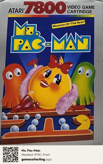 Ms. Pac-Man Atari 7800, NTSC box front