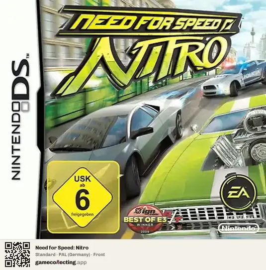 Need for Speed: Nitro Nintendo DS, Germany box front