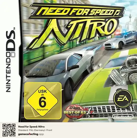 Need for Speed: Nitro Nintendo DS, Germany box front