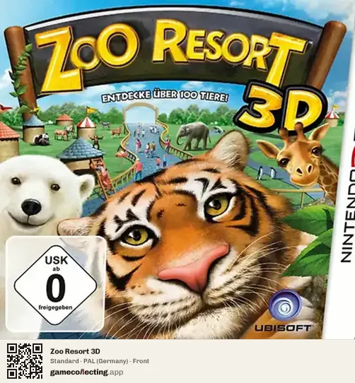 Zoo Resort 3D Nintendo 3DS, Germany box front