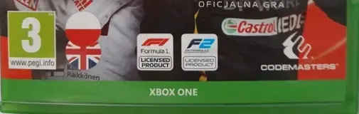 F1 2020, the PEGI square on its front