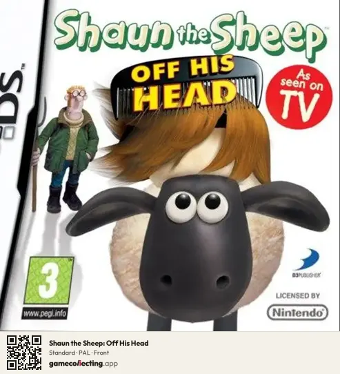 Shaun the Sheep: Off His Head Nintendo DS, PAL box front