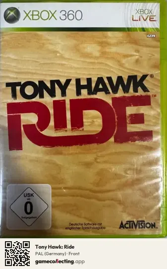Tony Hawk: Ride Xbox 360, Germany box front