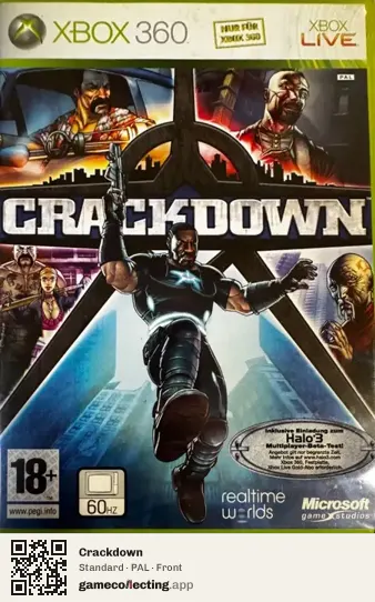 Crackdown Xbox 360, PAL box front