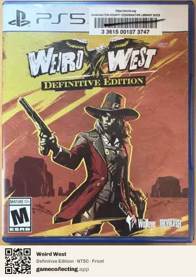 Weird West PlayStation 5, NTSC box front
