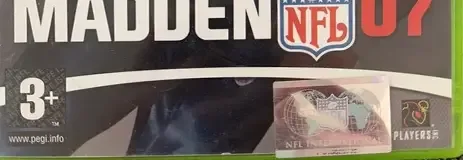 Madden NFL 07, the PEGI square on its front