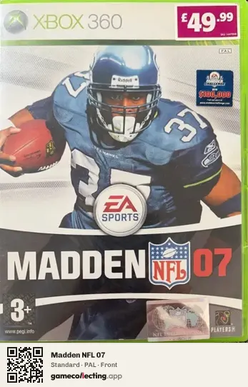 Madden NFL 07 Xbox 360, PAL box front