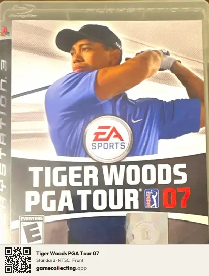 Tiger Woods PGA Tour 07 PlayStation 3, NTSC box front