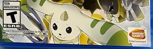 Digimon Story Cyber Sleuth, the ESRB box on its front