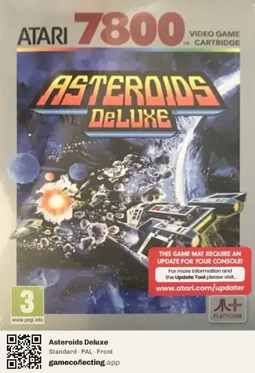 Asteroids Deluxe Atari 7800, PAL box front
