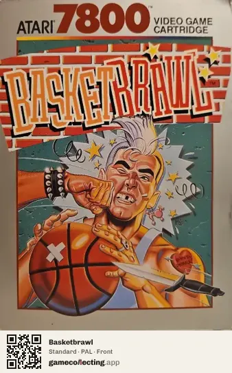 Basketbrawl Atari 7800, PAL box front