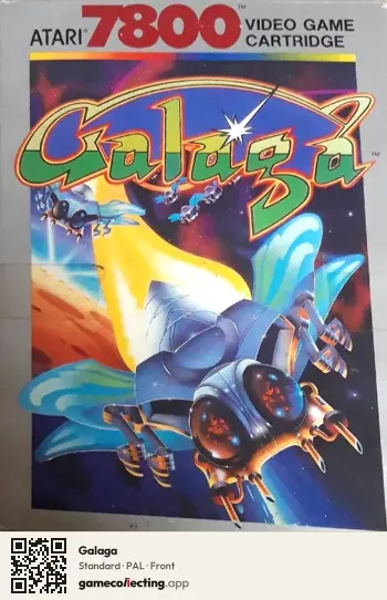 Galaga Atari 7800, PAL box front