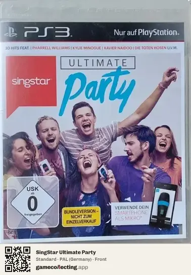 SingStar Ultimate Party PlayStation 3, Germany box front