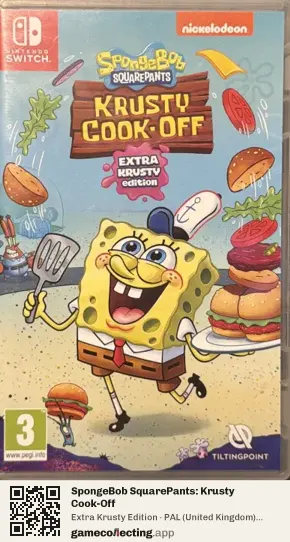 SpongeBob SquarePants: Krusty Cook-Off Nintendo Switch, United Kingdom box front