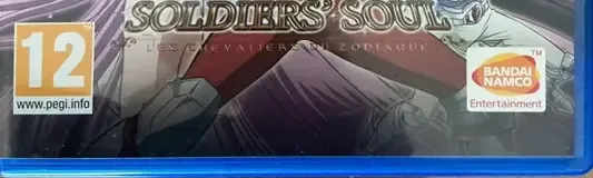 Saint Seiya: Soldiers' Soul, the PEGI square on its front