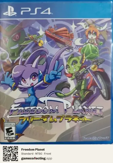 Freedom Planet PlayStation 4, NTSC box front