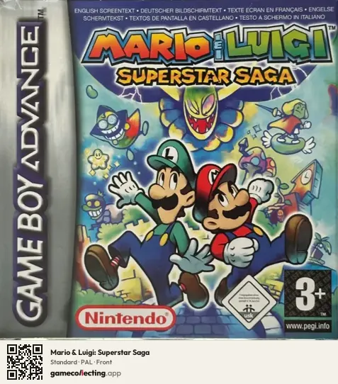 Mario & Luigi: Superstar Saga Game Boy Advance, PAL box front