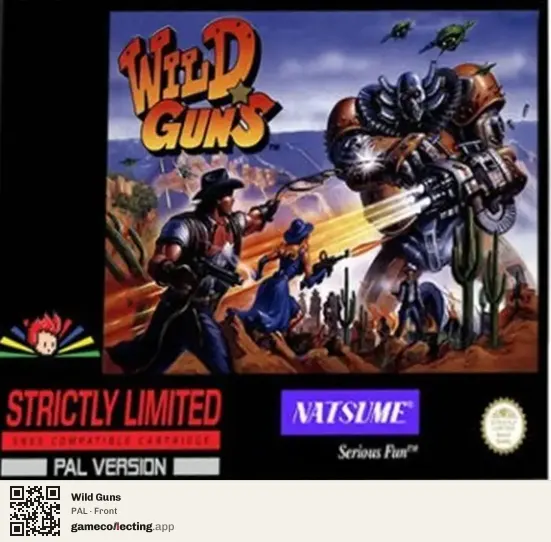 Wild Guns Super Nintendo Entertainment System, PAL box front
