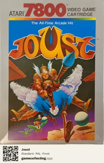 Joust Atari 7800, PAL box front