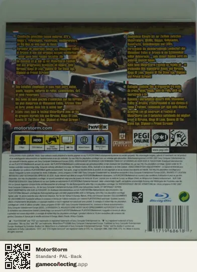 MotorStorm PlayStation 3, PAL box back
