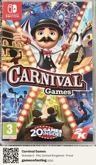 Carnival Games Nintendo Switch, United Kingdom box front