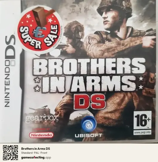 Brothers in Arms DS Nintendo DS, PAL box front