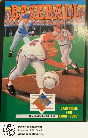 Pete Rose Baseball Atari 7800, PAL box front