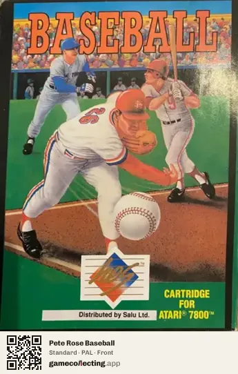 Pete Rose Baseball Atari 7800, PAL box front