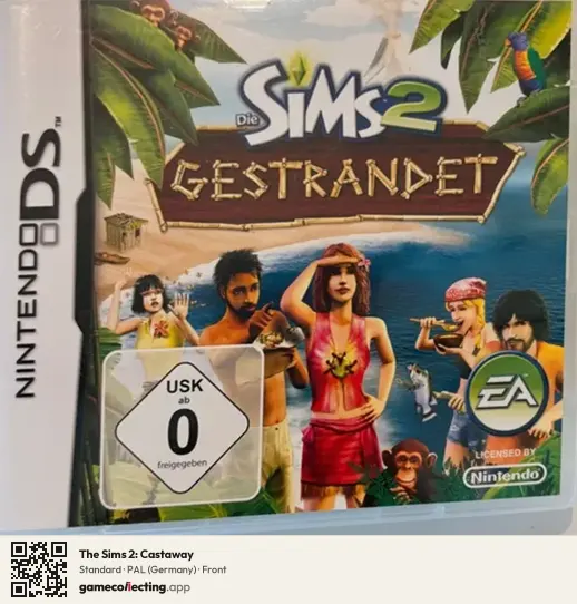 The Sims 2: Castaway Nintendo DS, Germany box front