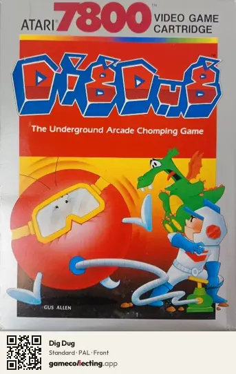 Dig Dug Atari 7800, PAL box front