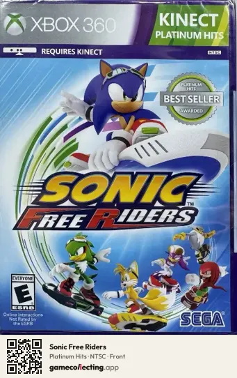 Sonic Free Riders Xbox 360, NTSC box front