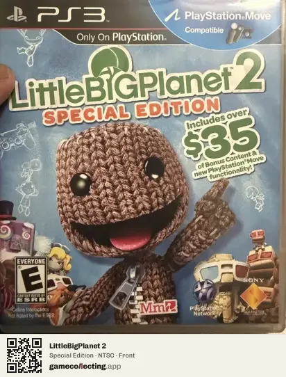 LittleBigPlanet 2 PlayStation 3, NTSC box front